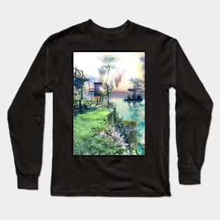 Magical lake garden Long Sleeve T-Shirt